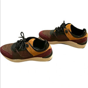 Geox D Omaya Goat Suede Leather Sneakers